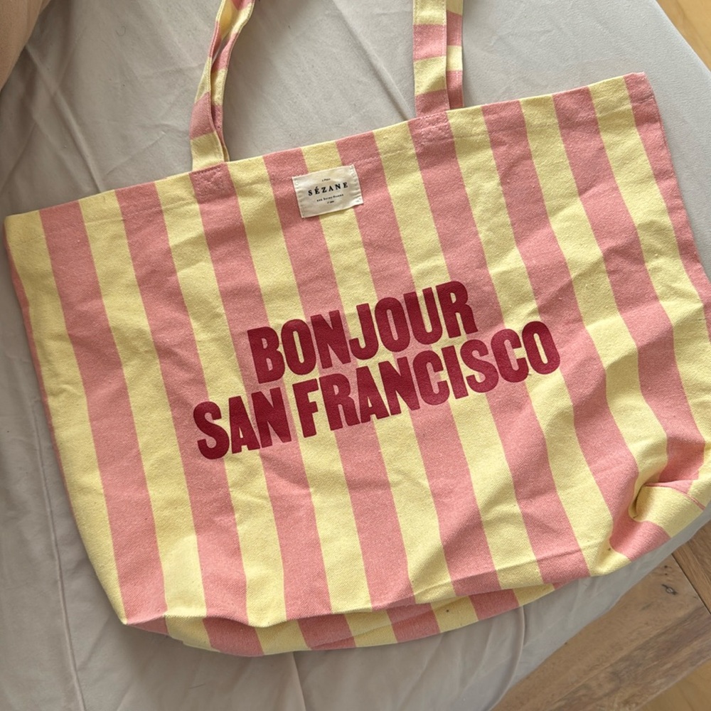 Sézane Striped Tote Bag
